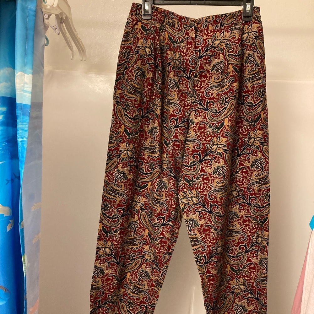 Talbots Women’s Paisley Corduroy Pants